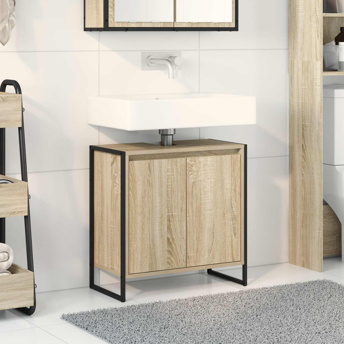 vidaXL Bathroom Cabinet Engineered Wood