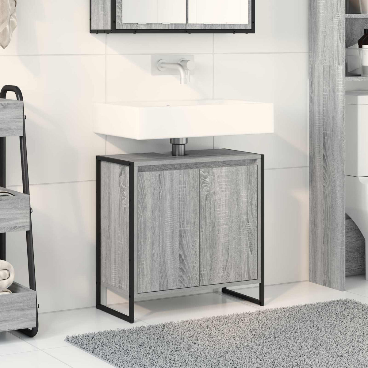 vidaXL Bathroom Cabinet Engineered Wood