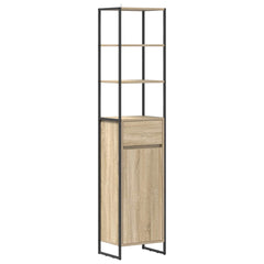 Bathroom Cabinet 40 x 30 x 180 cm Engineered Wood Sonoma oak