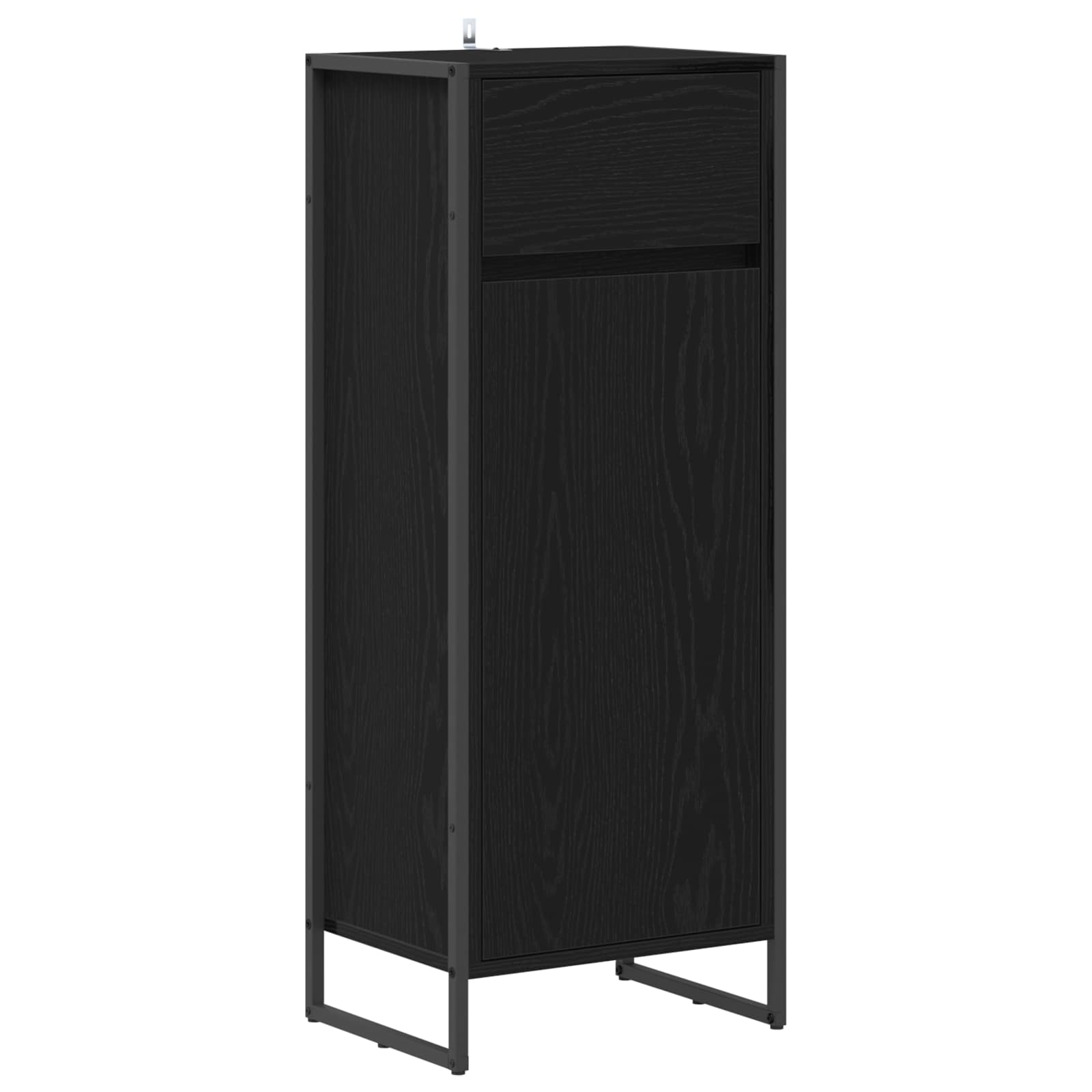 vidaXL Bathroom Cabinet Black Oak 40 x 30 x 100 cm Engineered Wood 2