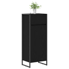 vidaXL Bathroom Cabinet Black Oak 40 x 30 x 100 cm Engineered Wood 3