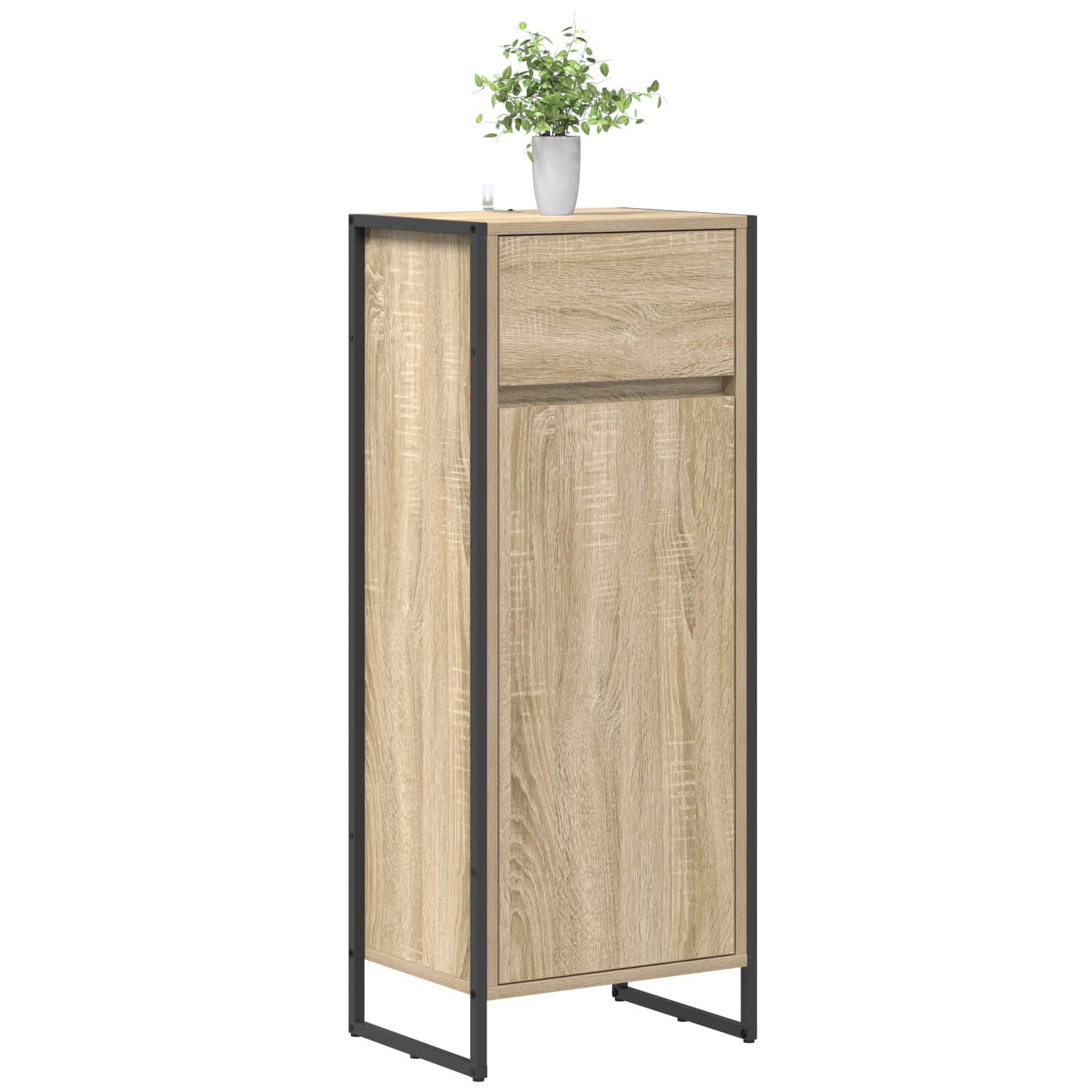 vidaXL Bathroom Cabinet Sonoma 40 x 30 x 100 cm Engineered Wood 3