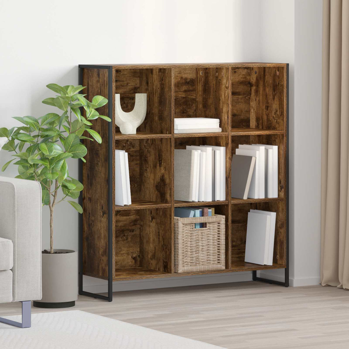 Book Cabinet 68 x 30 x 108 cm Engineered Wood Smoked oak 99.5 cm