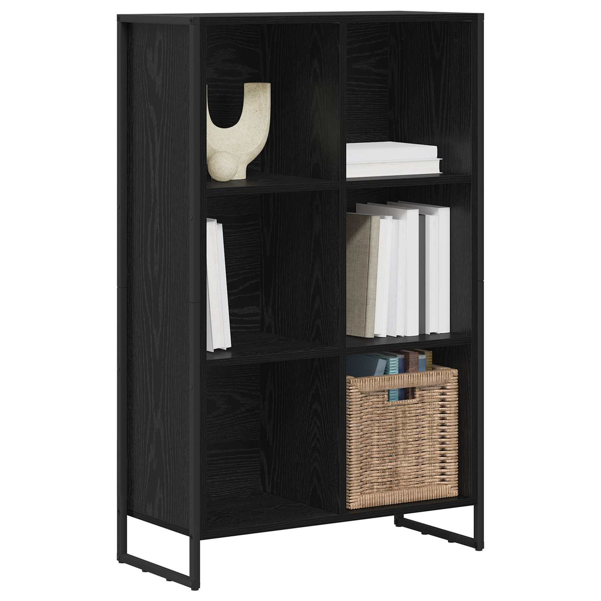 Book Cabinet 68 x 30 x 108 cm Engineered Wood Black oak 68 cm