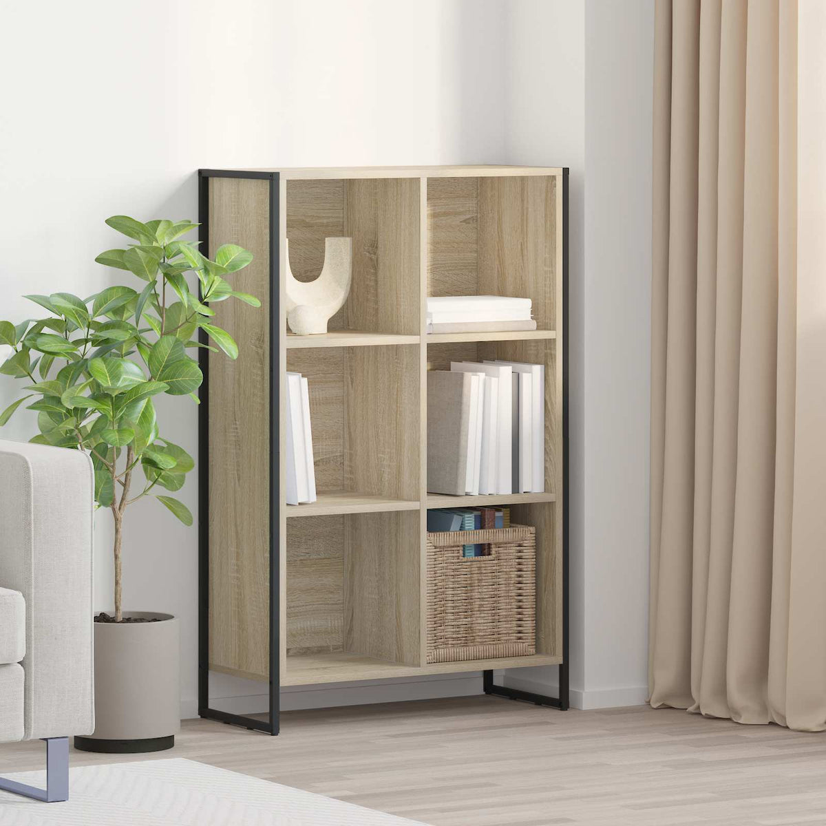 Book Cabinet 68 x 30 x 108 cm Engineered Wood Sonoma oak 68 cm