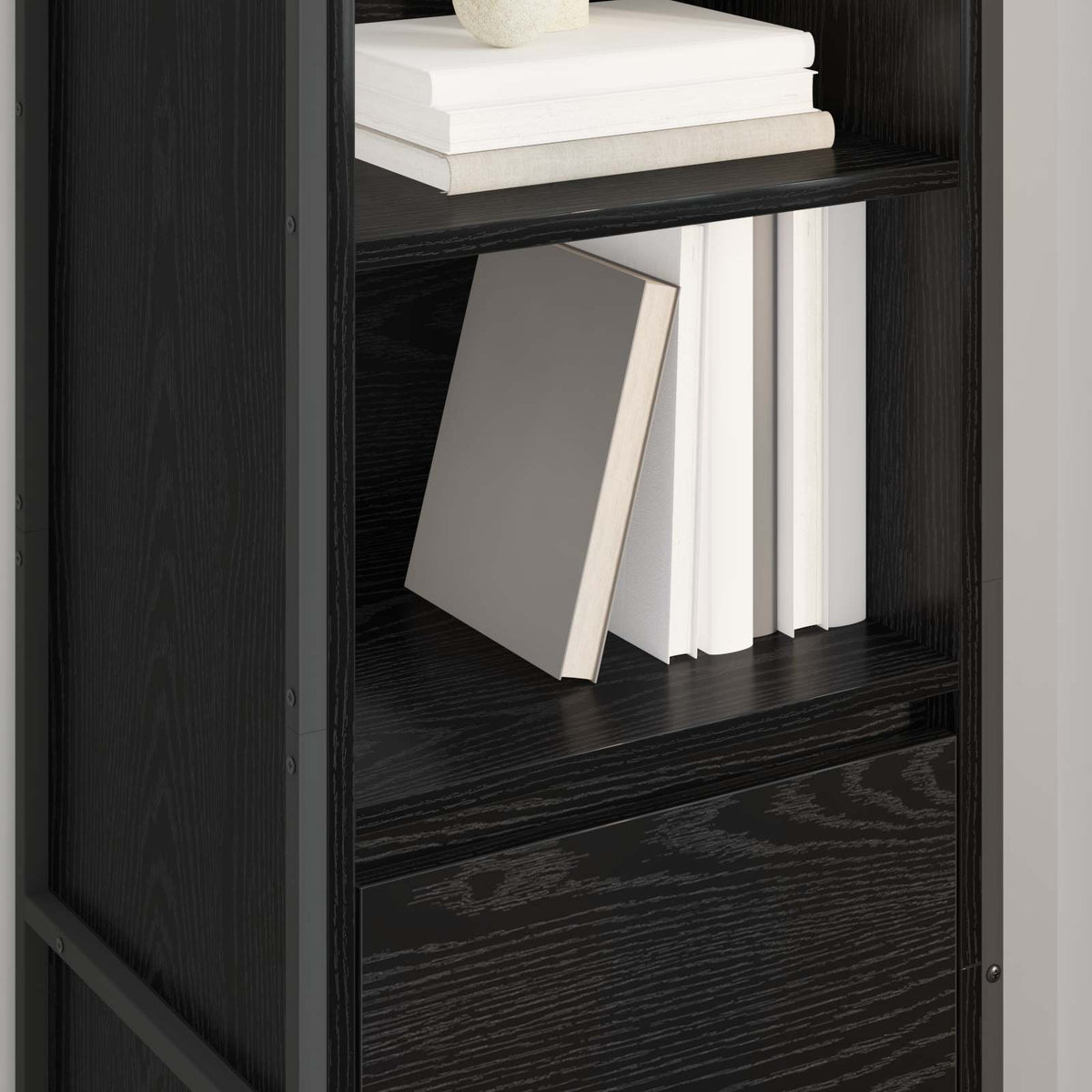 Book Cabinet 43 x 36 x 150.5 cm Engineered Wood Black oak