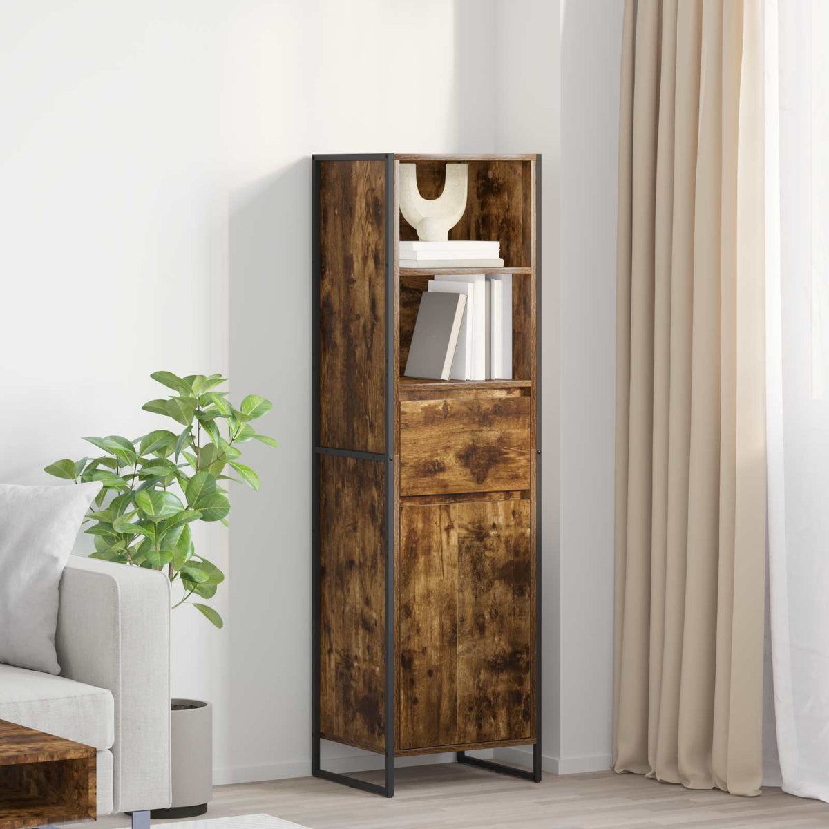 Book Cabinet 43 x 36 x 150.5 cm Engineered Wood Smoked oak