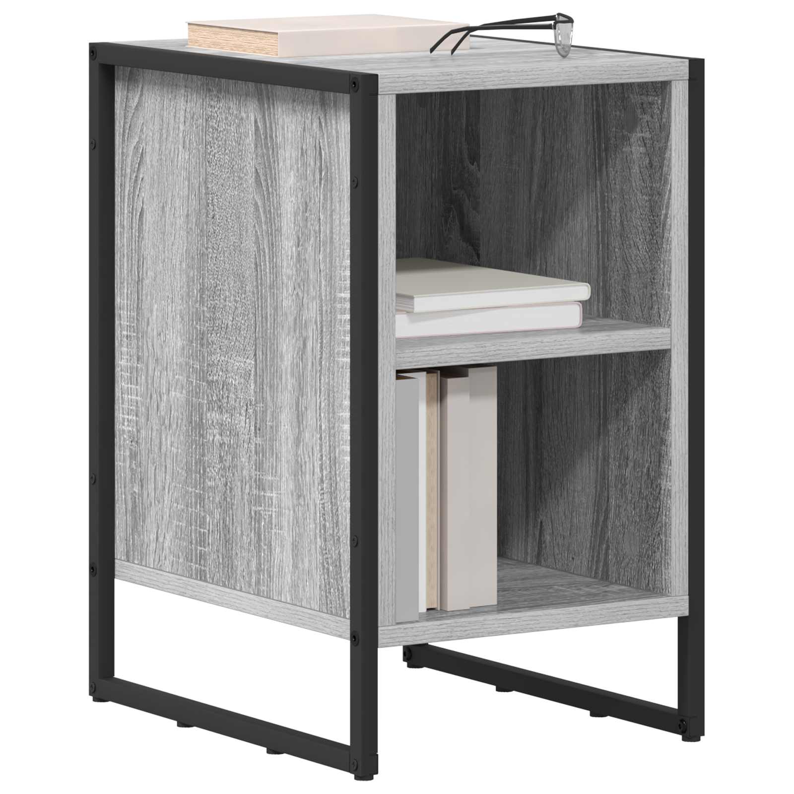 vidaXL Bedside Table Grey Sonoma 39.5 x 30 x 50 cm Engineered Wood 3