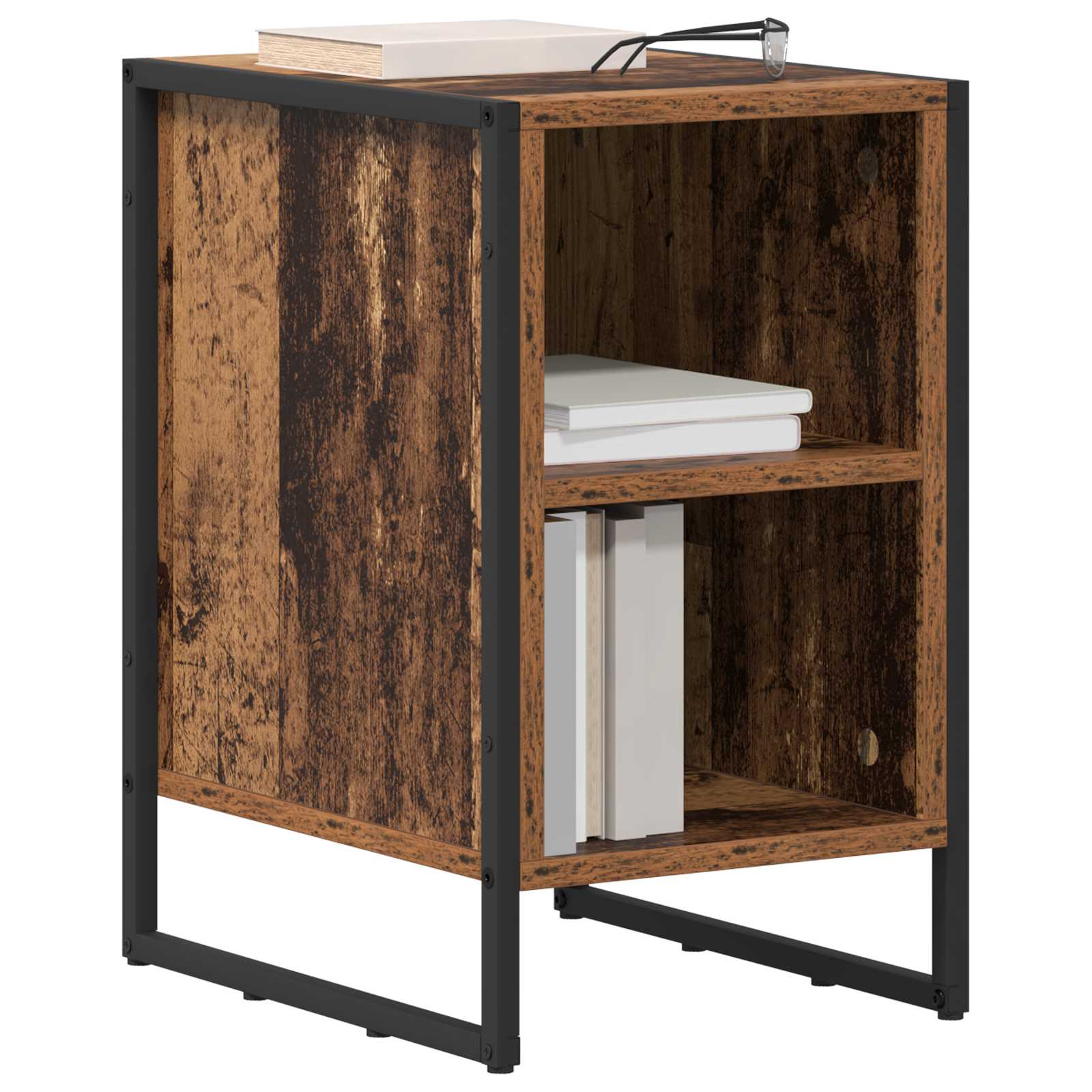 vidaXL Bedside Table Old Wood 39.5 x 30 x 50 cm Engineered Wood 3