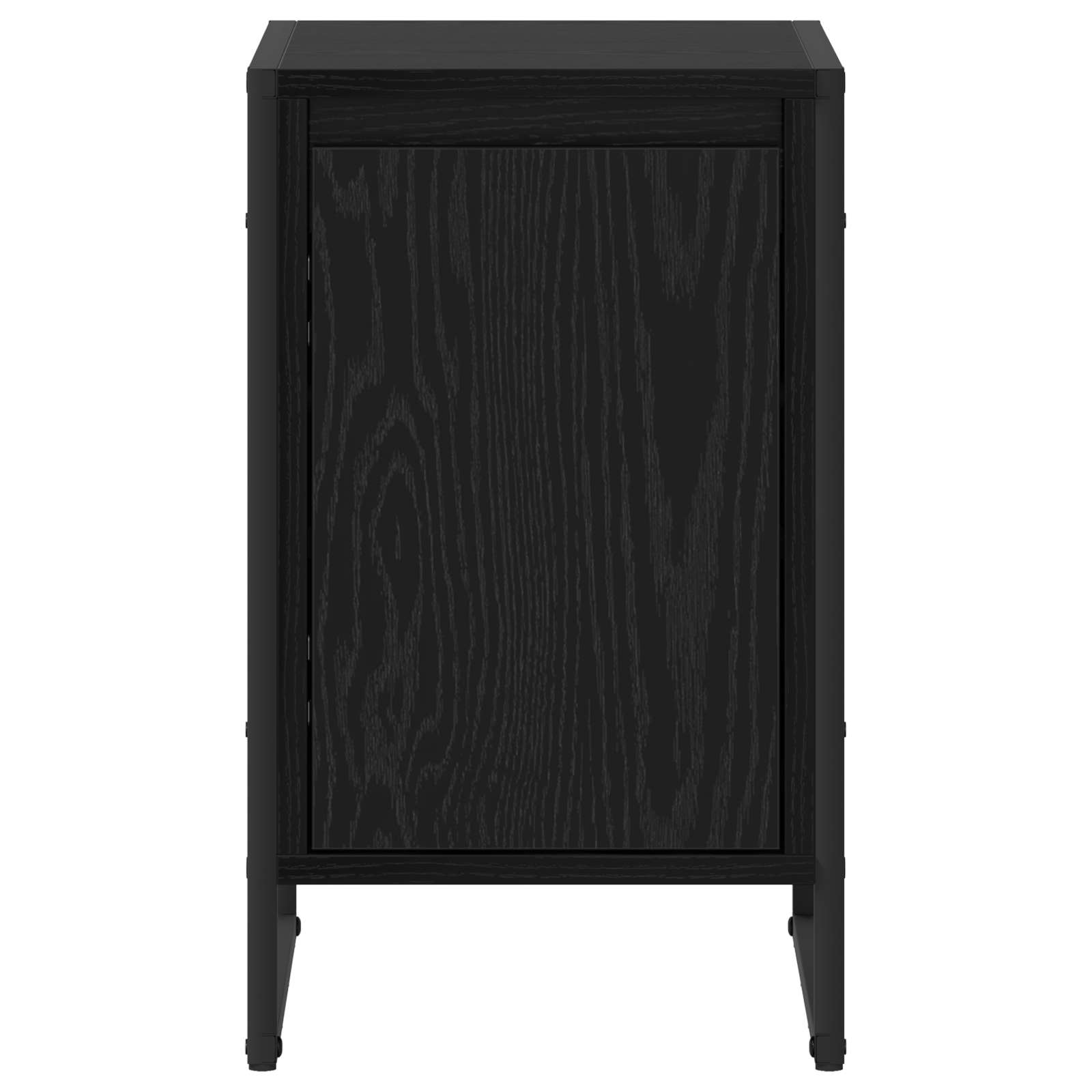 vidaXL Bedside Table Black Oak 39.5 x 30 x 50 cm Engineered Wood 6