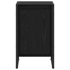 vidaXL Bedside Table Black Oak 39.5 x 30 x 50 cm Engineered Wood 6