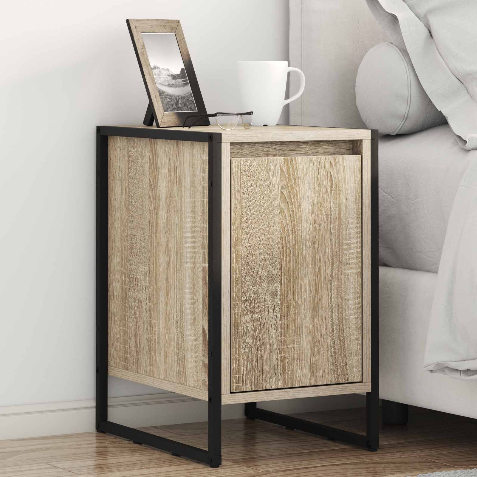 vidaXL Bedside Table Sonoma 39.5 x 30 x 50 cm Engineered Wood 1