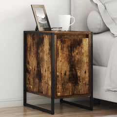 vidaXL Bedside Table Smoke Oak 39.5 x 30 x 50 cm Engineered Wood 1