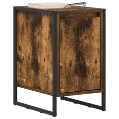 vidaXL Bedside Table Smoke Oak 39.5 x 30 x 50 cm Engineered Wood 3