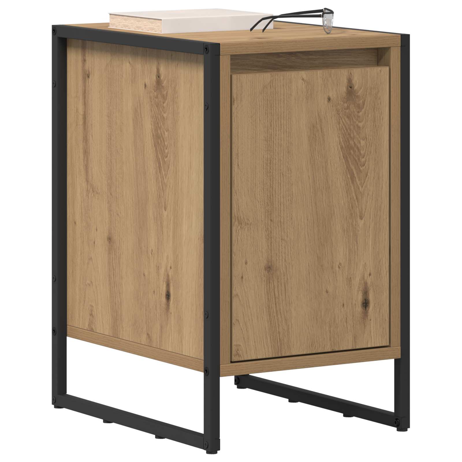 vidaXL Bedside Table Artisian Oak 39.5 x 30 x 50 cm Engineered Wood 3
