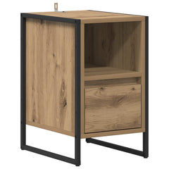 vidaXL Bedside Table Artisian Oak 39.5 x 30 x 50 cm Engineered Wood 2