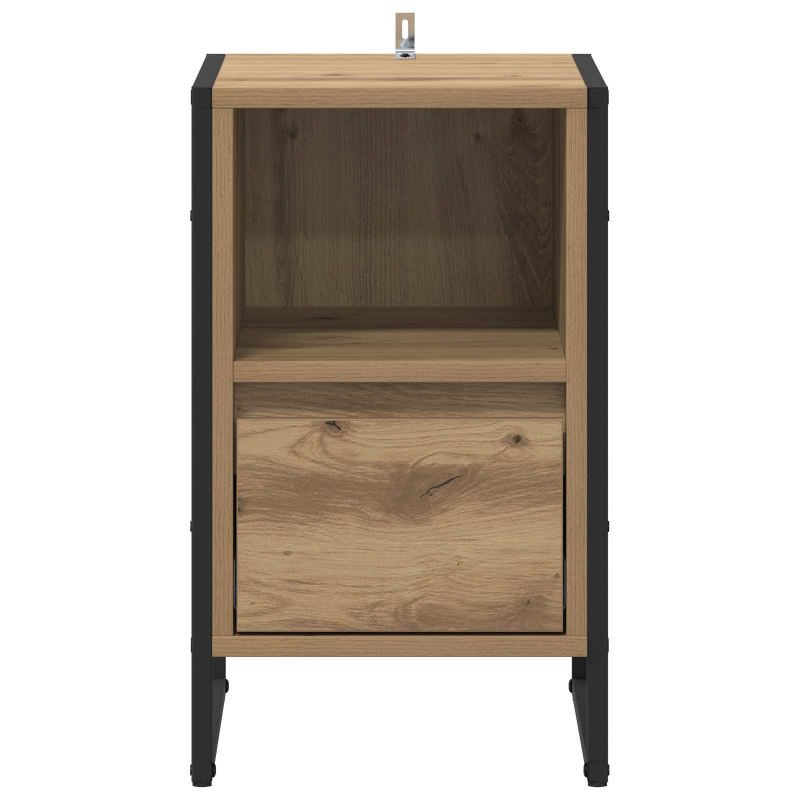 vidaXL Bedside Table Artisian Oak 39.5 x 30 x 50 cm Engineered Wood 6