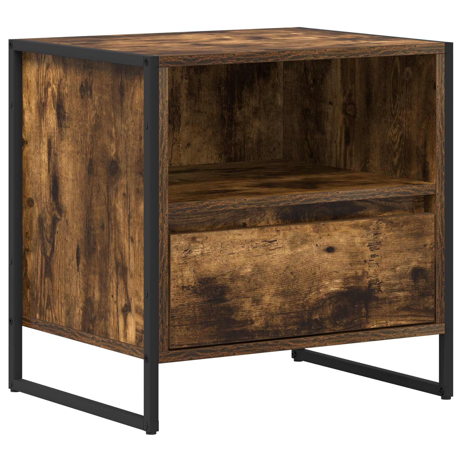 vidaXL Bedside Table 2 pcs Smoke Oak 50 x 39.5 x 50 cm Engineered Wood 5