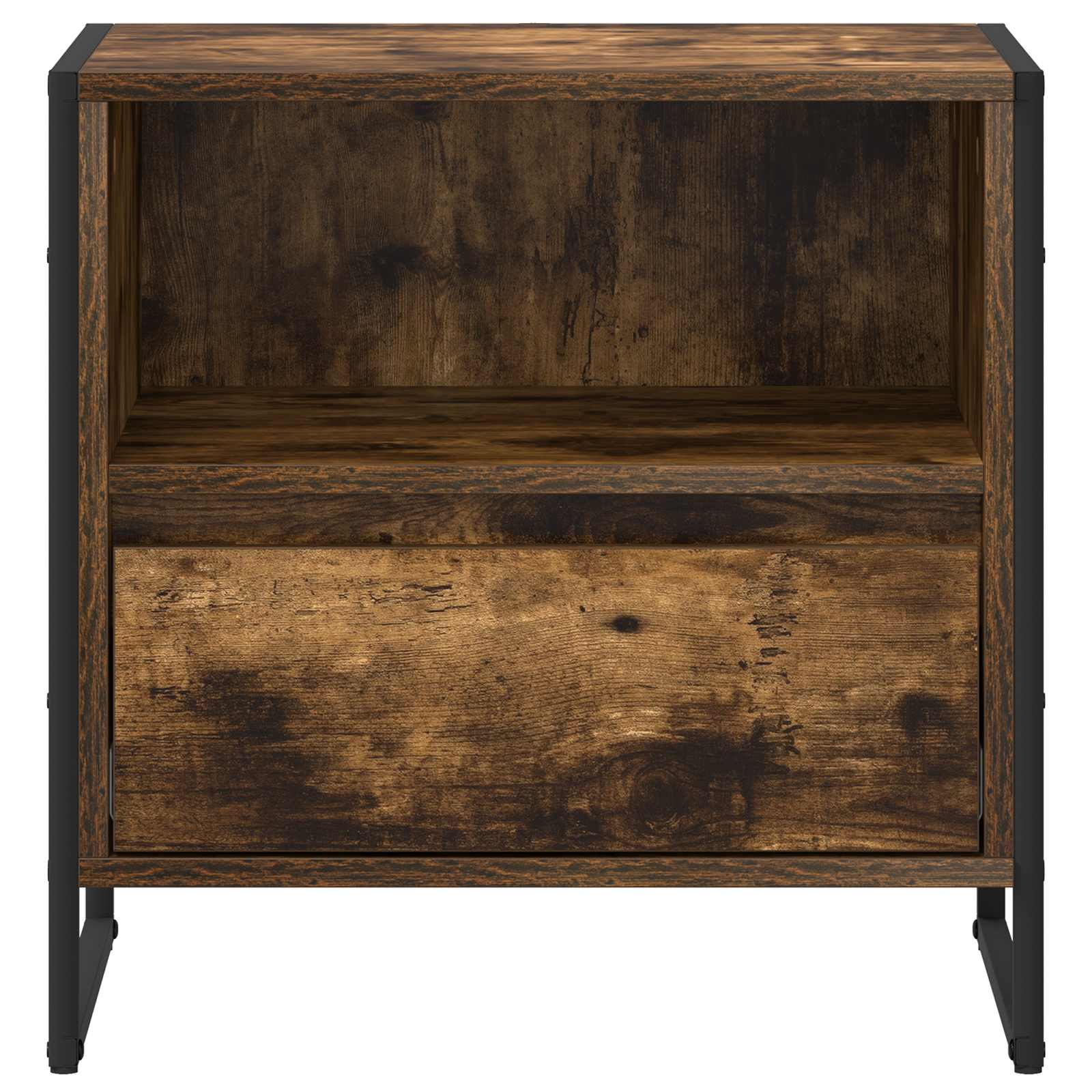 vidaXL Bedside Table 2 pcs Smoke Oak 50 x 39.5 x 50 cm Engineered Wood 6