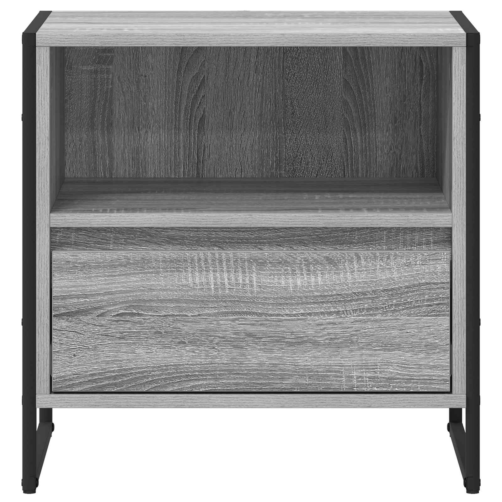vidaXL Bedside Table 2 pcs Grey Sonoma 50 x 39.5 x 50 cm 6