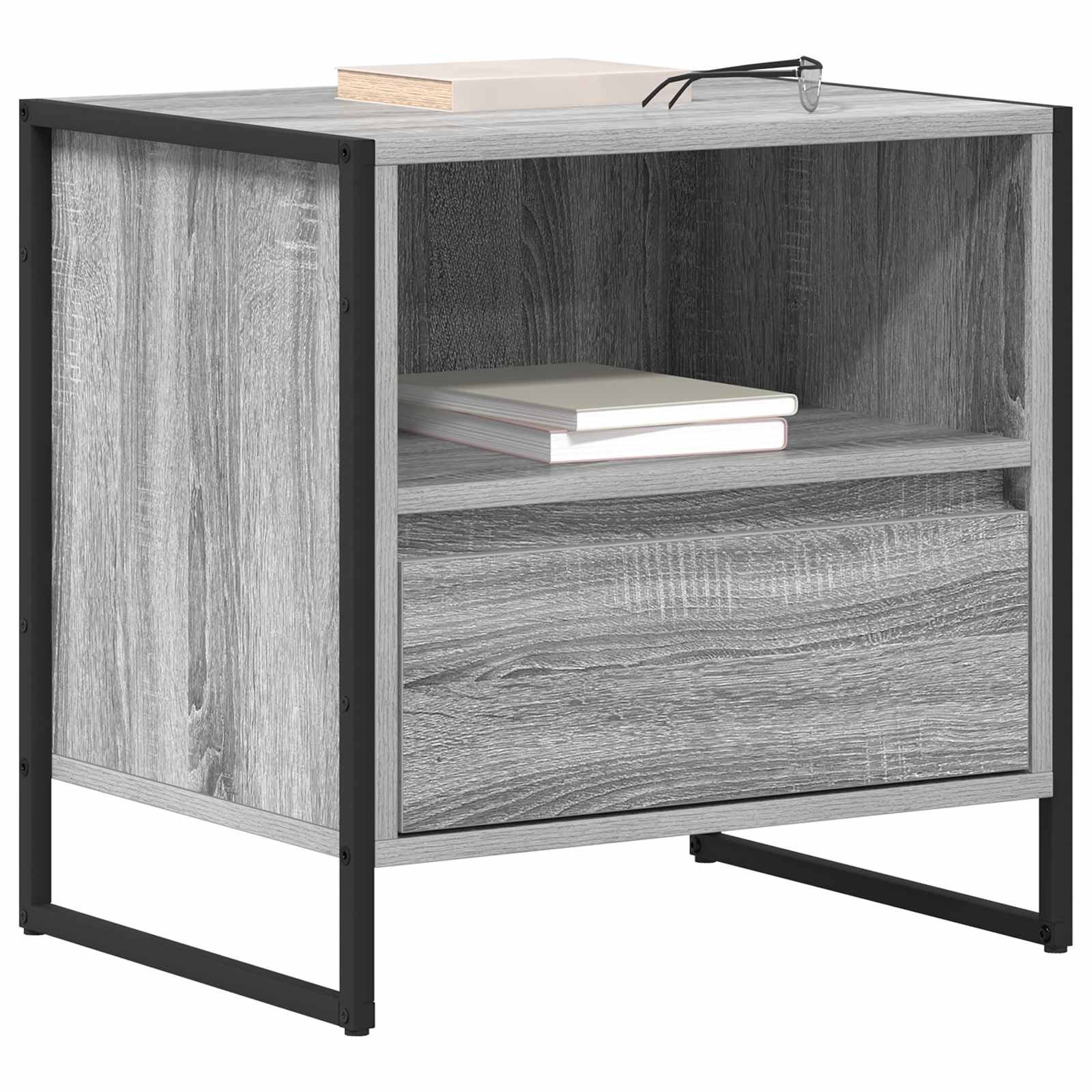 vidaXL Bedside Table 2 pcs Grey Sonoma 50 x 39.5 x 50 cm 3