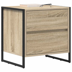 vidaXL Bedside Table Sonoma 50 x 39.5 x 50 cm Engineered Wood 3