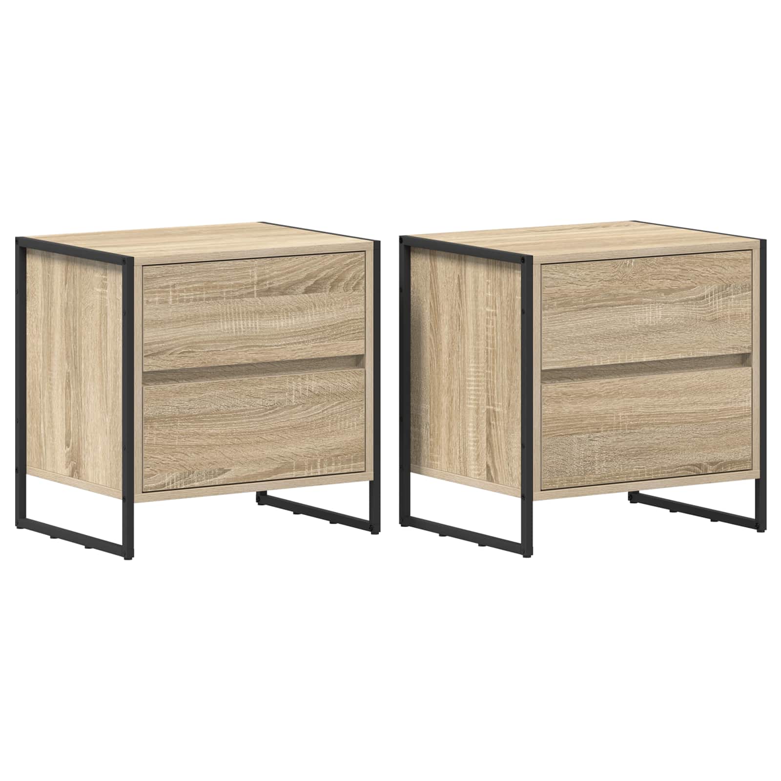 vidaXL Bedside Table 2 pcs Sonoma 50 x 39.5 x 50 cm Engineered Wood 2