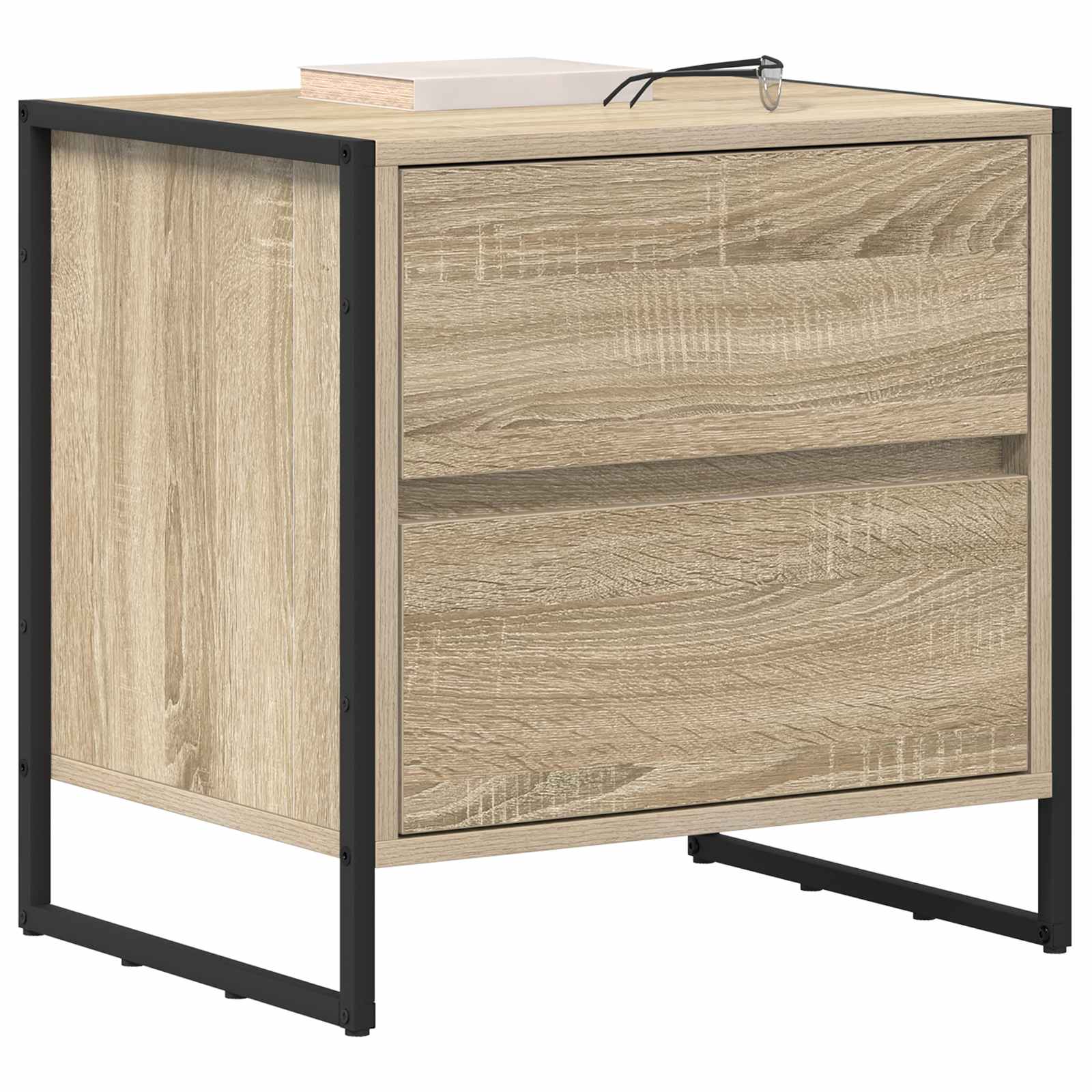 vidaXL Bedside Table 2 pcs Sonoma 50 x 39.5 x 50 cm Engineered Wood 3