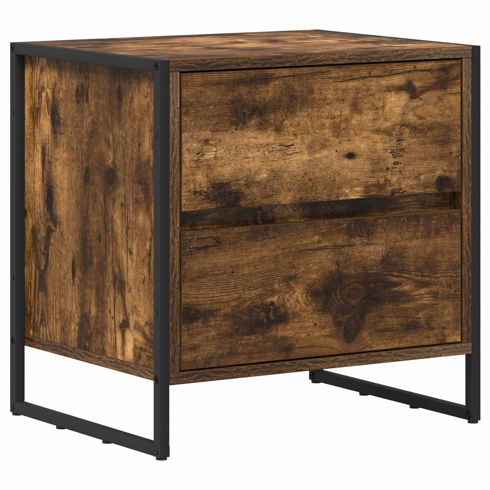 vidaXL Bedside Table 2 pcs Smoke Oak 50 x 39.5 x 50 cm Engineered Wood 5