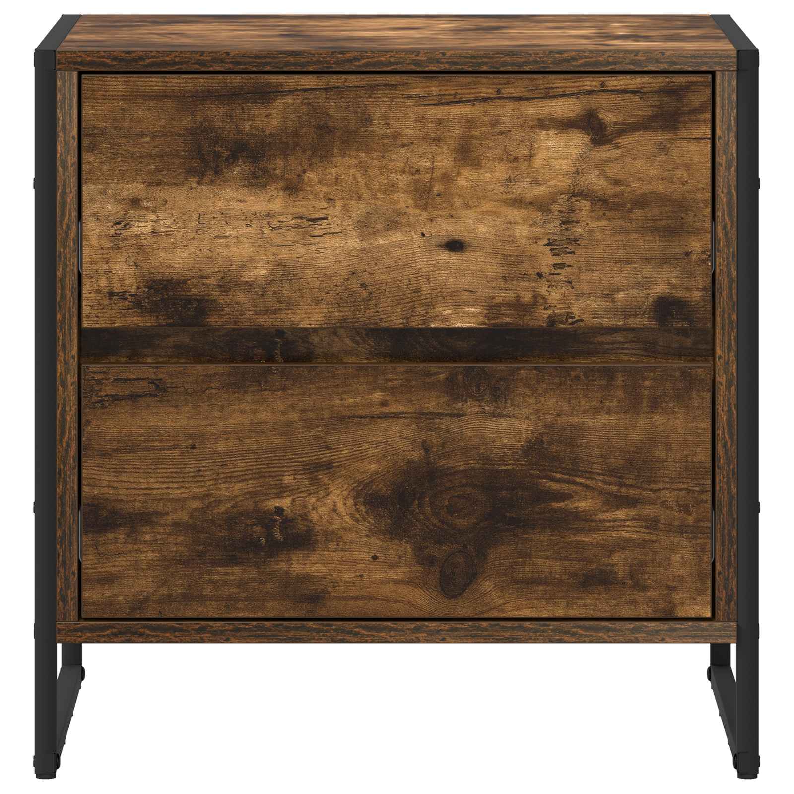 vidaXL Bedside Table 2 pcs Smoke Oak 50 x 39.5 x 50 cm Engineered Wood 6