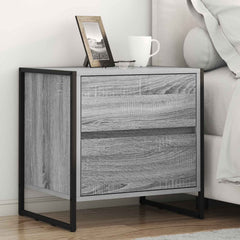 vidaXL Bedside Table Grey Sonoma 50 x 39.5 x 50 cm Engineered Wood 1