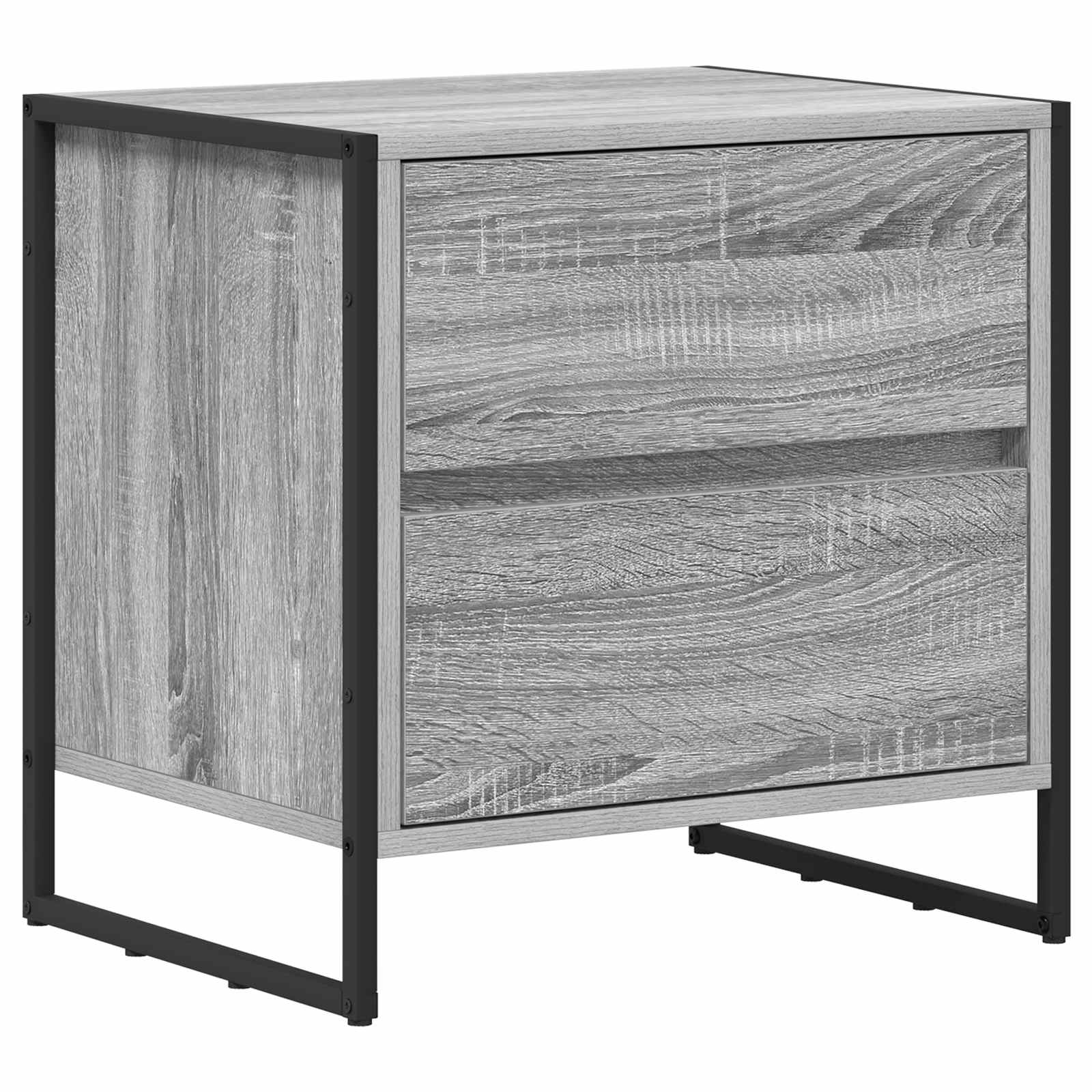 vidaXL Bedside Table Grey Sonoma 50 x 39.5 x 50 cm Engineered Wood 2