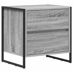 vidaXL Bedside Table Grey Sonoma 50 x 39.5 x 50 cm Engineered Wood 2