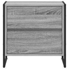 vidaXL Bedside Table Grey Sonoma 50 x 39.5 x 50 cm Engineered Wood 5
