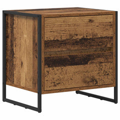 vidaXL Bedside Table Old Wood 50 x 39.5 x 50 cm Engineered Wood 2