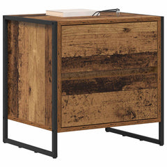 vidaXL Bedside Table Old Wood 50 x 39.5 x 50 cm Engineered Wood 3