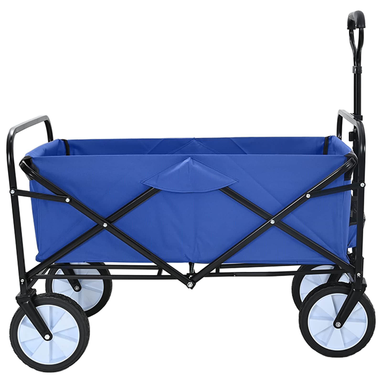 vidaXL Folding Shopping Trolley with Breaks Blue 94 x 53 x 99 cm 4