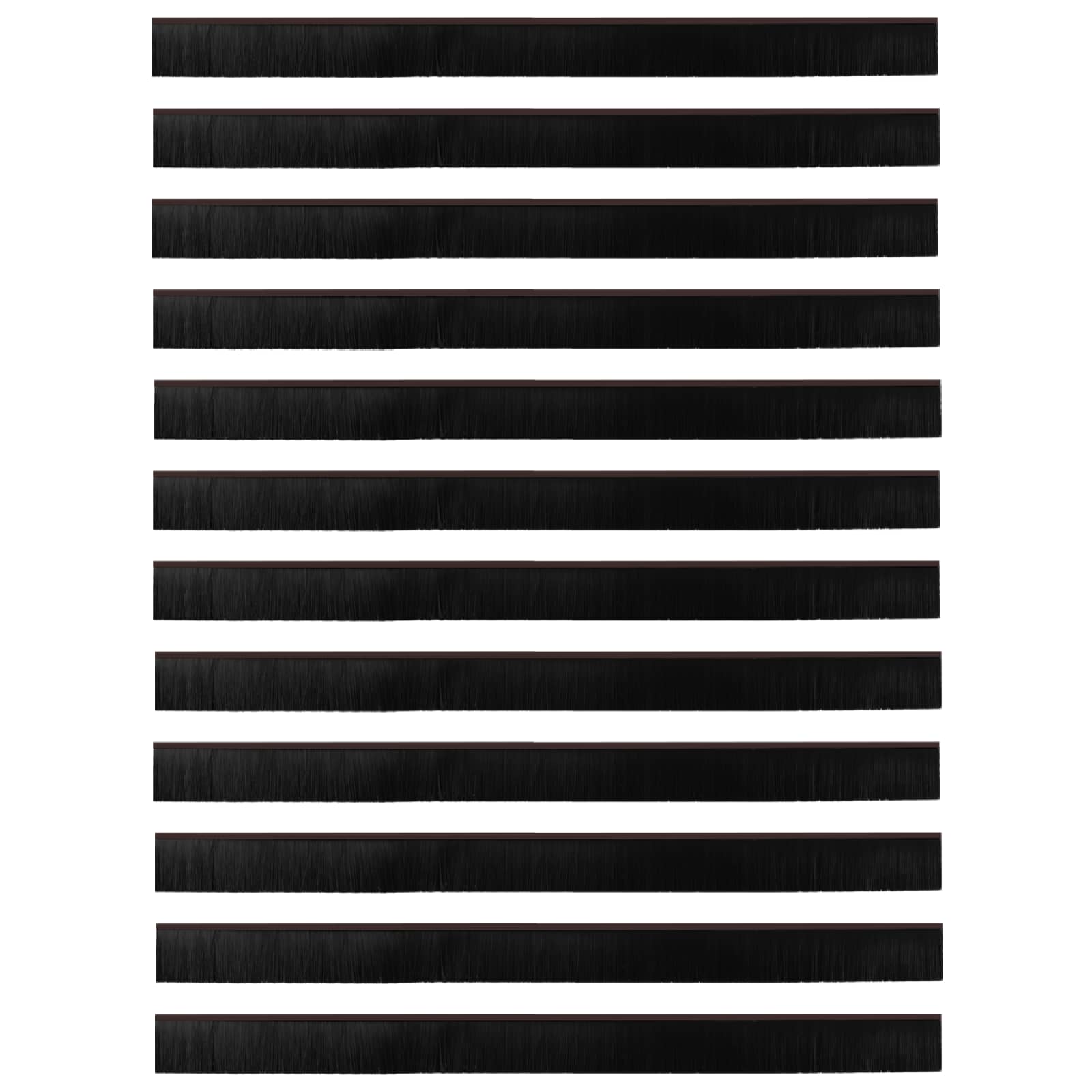 vidaXL Self-adhesive Door Brush Seals 12 pcs 100 cm Aluminium Alloy 2