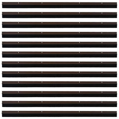 vidaXL Screw-on Door Brush Seals 12 pcs Brown 100 cm Aluminium Alloy 5