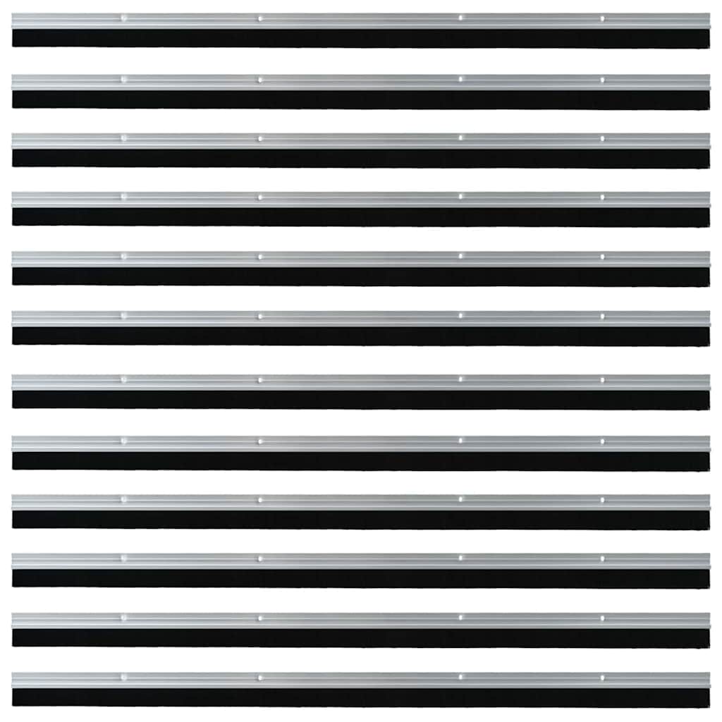 vidaXL Screw-on Door Brush Seals 12 pcs Silver 100 cm Aluminium Alloy 5