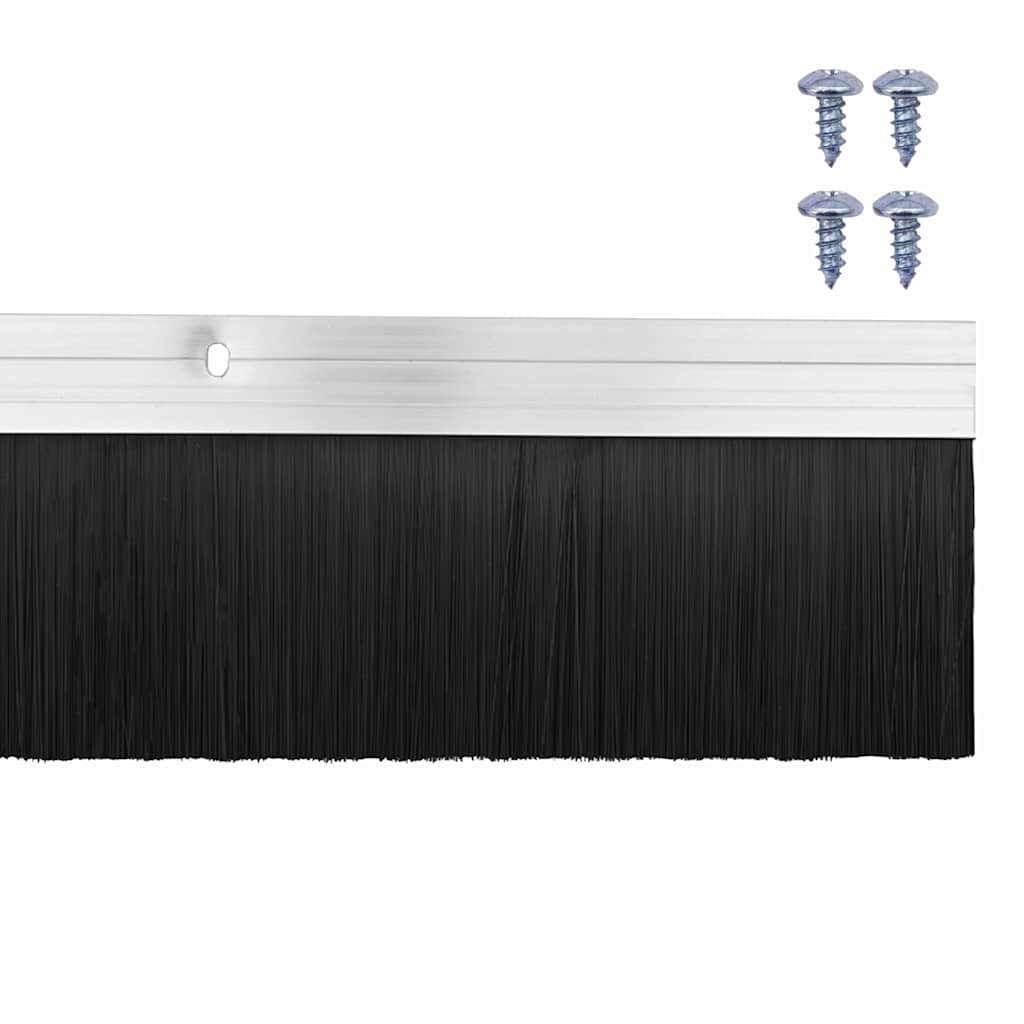vidaXL Screw-on Door Brush Seals 12 pcs Silver 100 cm Aluminium Alloy 6