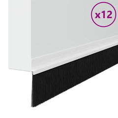 vidaXL Self-adhesive Door Brush Seals 12 pcs 100 cm Aluminium Alloy 3