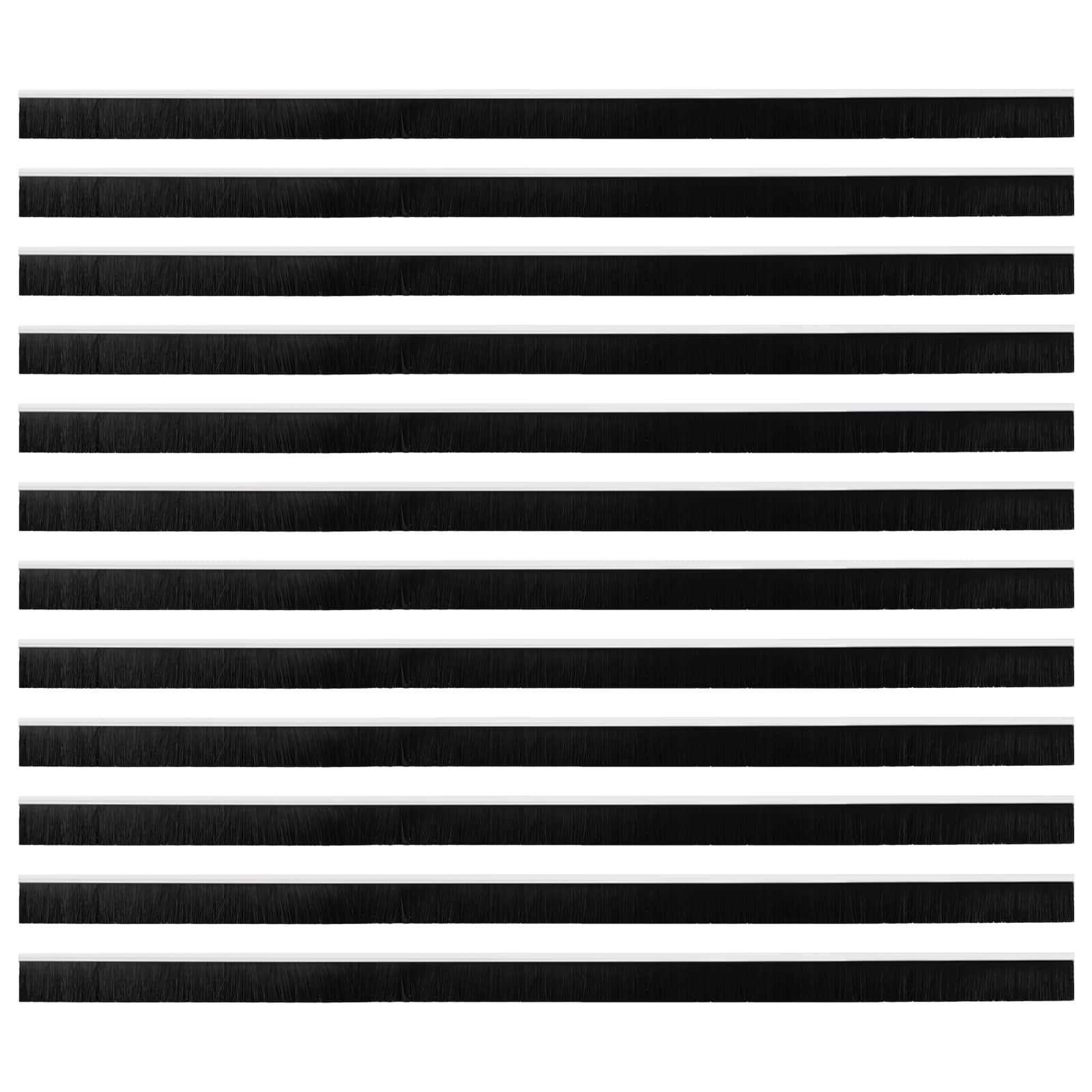 vidaXL Self-adhesive Door Brush Seals 12 pcs 100 cm Aluminium Alloy 2
