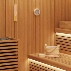 vidaXL Sauna Accessory Set 4 pcs Brown Solid Pine Wood and Hemp 1
