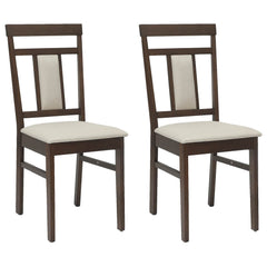 vidaXL Dining Chair 2 pcs Solid Rubber Wood Light Brown and Light 2