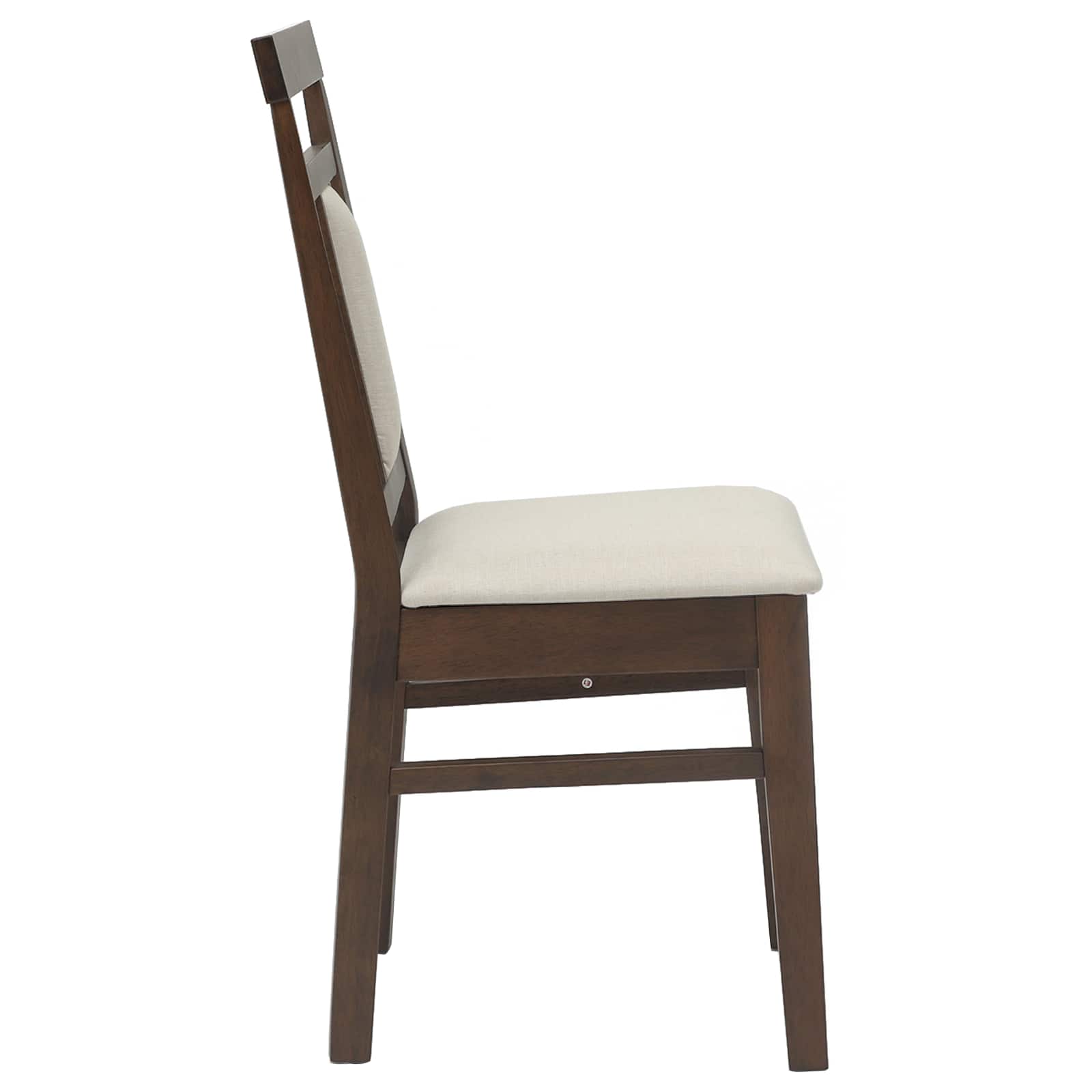 vidaXL Dining Chair 2 pcs Solid Rubber Wood Light Brown and Light 6