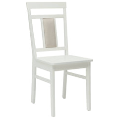 vidaXL Dining Chair 2 pcs Solid Rubber Wood White 36 x 44.5 x 91.5 cm 4