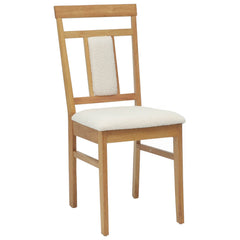 vidaXL Dining Chair 2 pcs Solid Rubber Wood Natural and Light 4