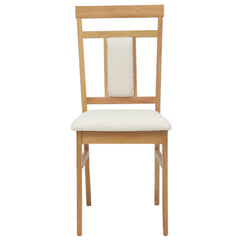 vidaXL Dining Chair 2 pcs Solid Rubber Wood Natural and Light 5