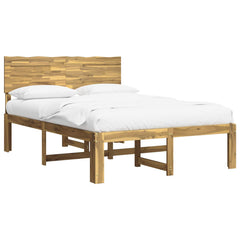 Double Bed Frame with Headboard ROSTOCK Length 200 cm White 140 cm